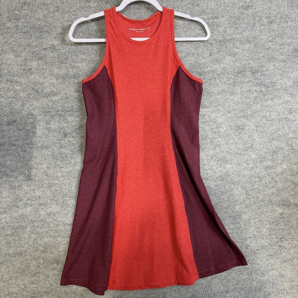 Outdoor Voices Size-L Women's Dress Poppy Red Shiraz Athena Athletic